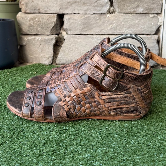 Bed Stu Shoes - Bed Stu Claire III Brown Leather Huarache Women's SAndals
